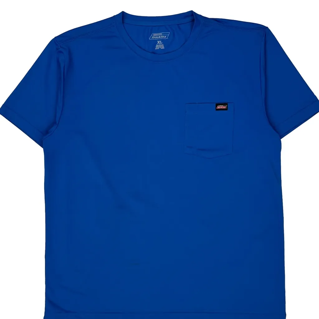Dickies T-Shirt - XL Blue Polyester - Image 5