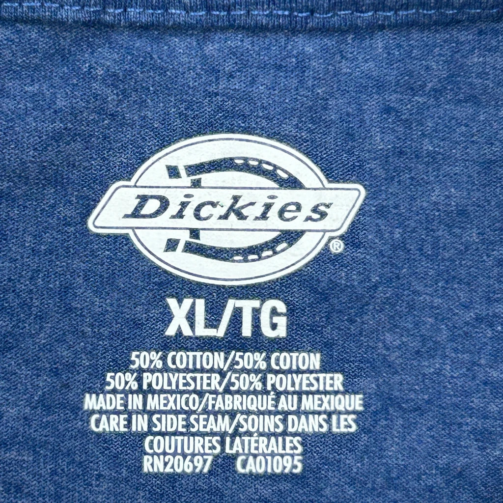 Dickies T-Shirt - XL Blue Cotton Blend - Image 3