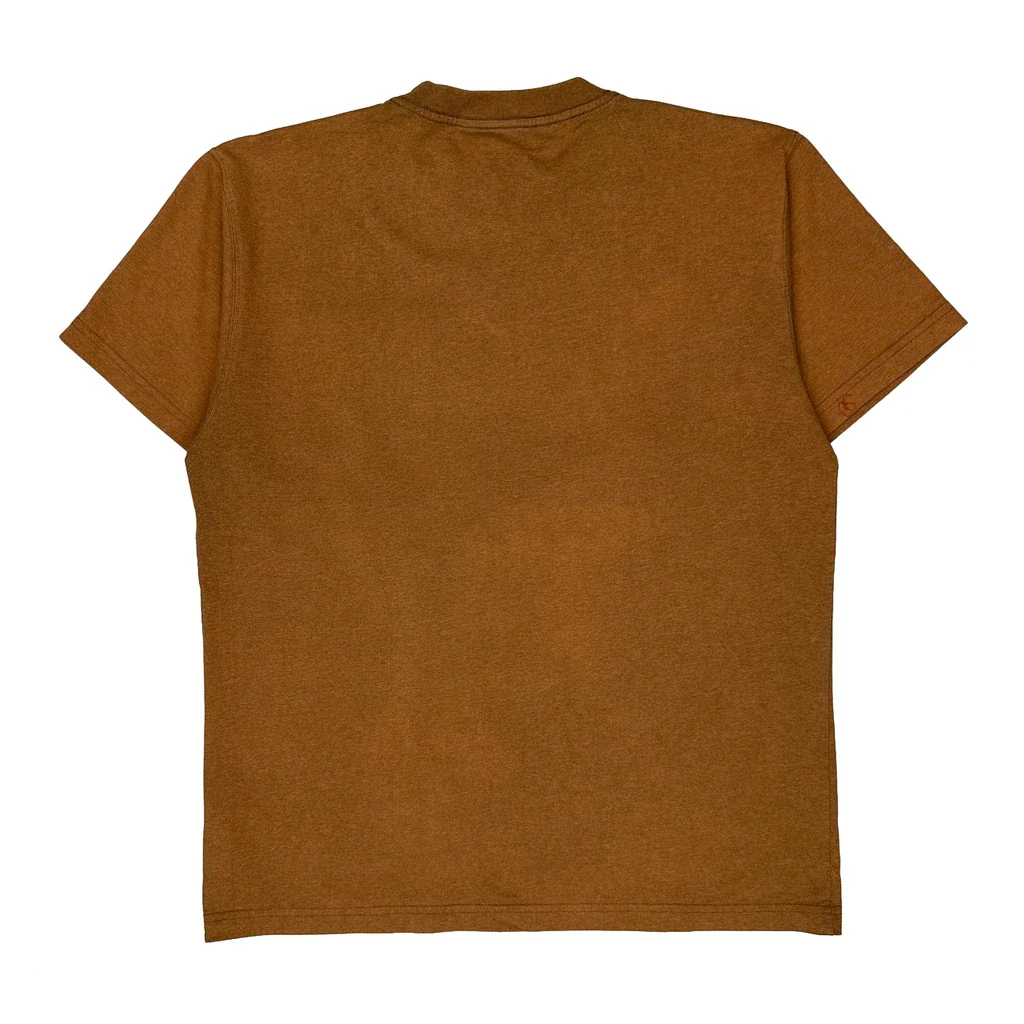 Dickies T-Shirt - Large Brown Cotton Blend - Image 2