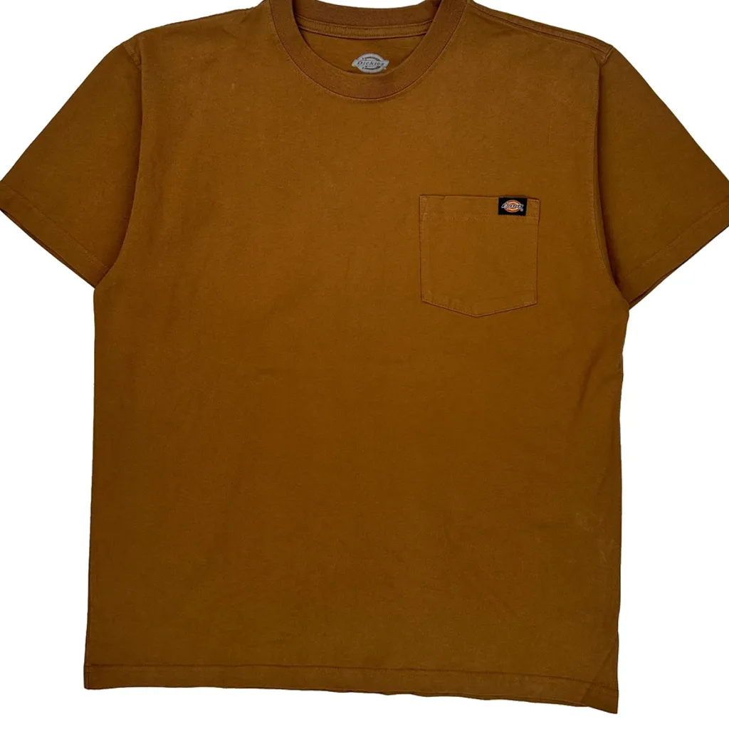 Dickies T-Shirt - Large Brown Cotton - Image 5