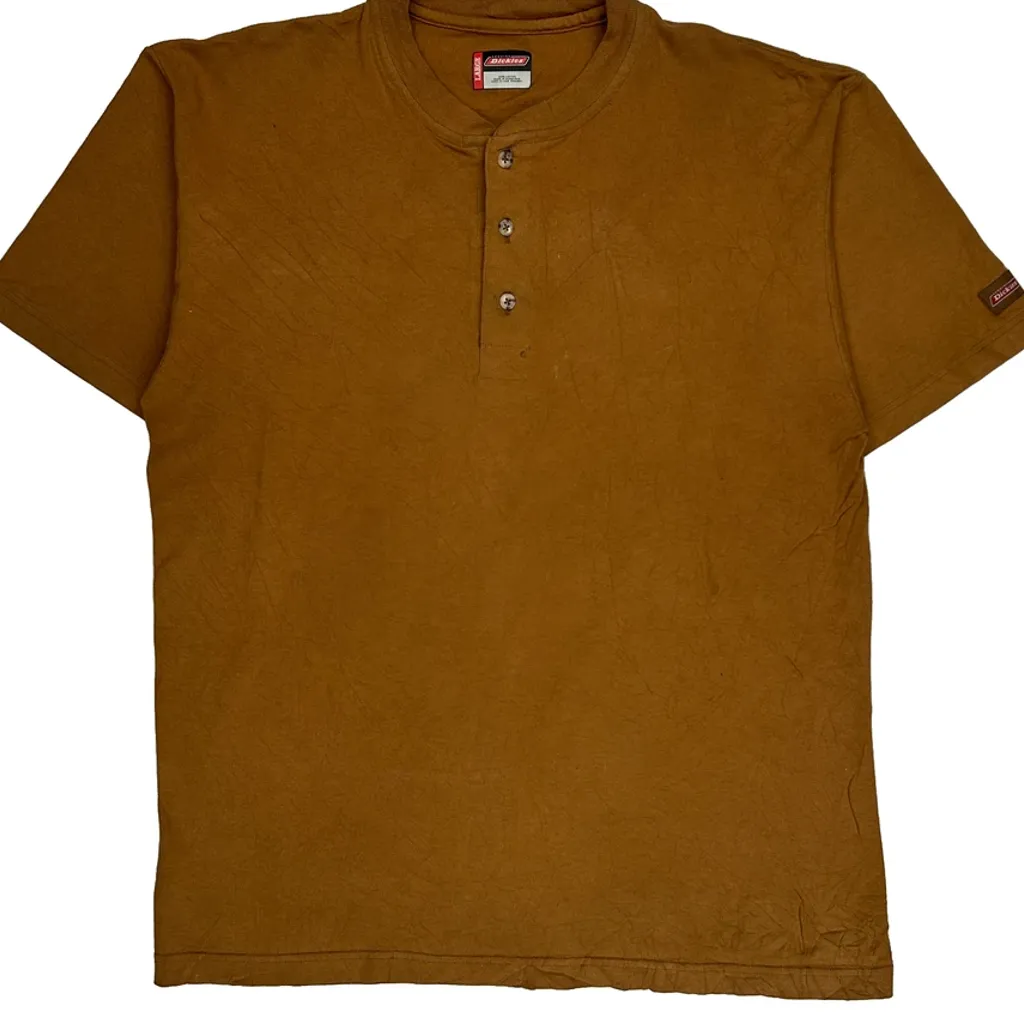 Dickies T-Shirt - Large Brown Cotton - Image 4