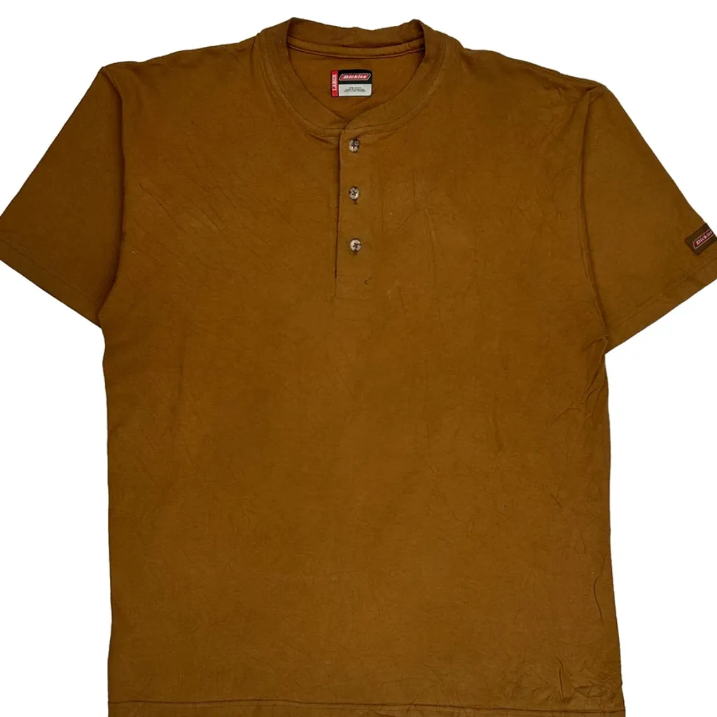 Dickies T-Shirt - Large Brown Cotton - Image 5