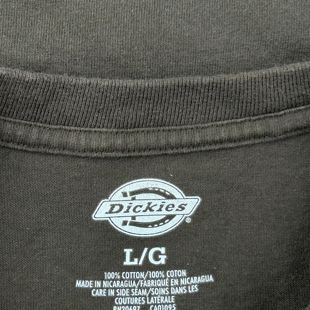 Dickies T-Shirt - Large Brown Cotton - Image 3
