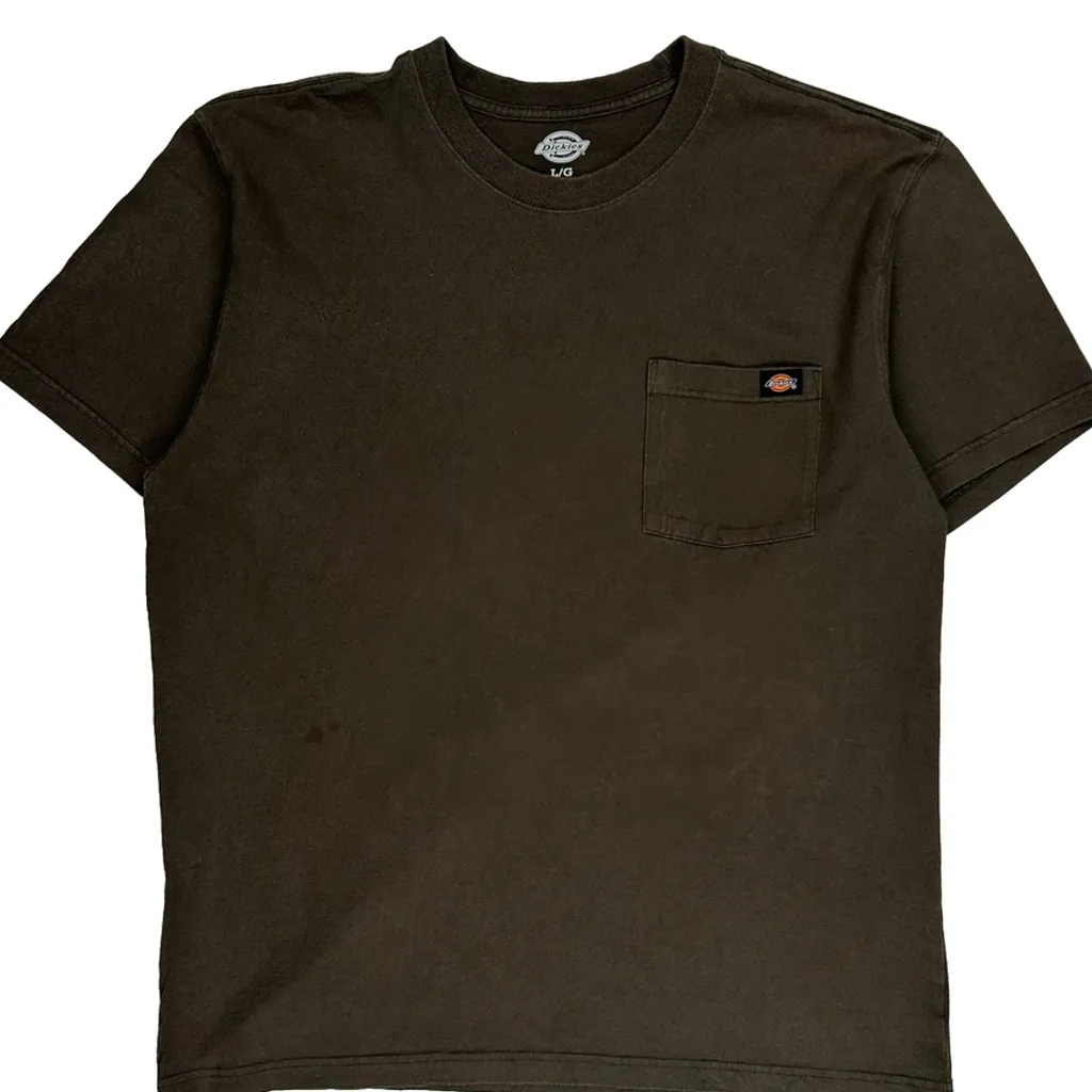 Dickies T-Shirt - Large Brown Cotton - Image 5