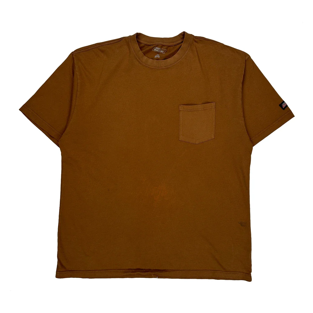 Dickies T-Shirt - 2XL Brown Cotton