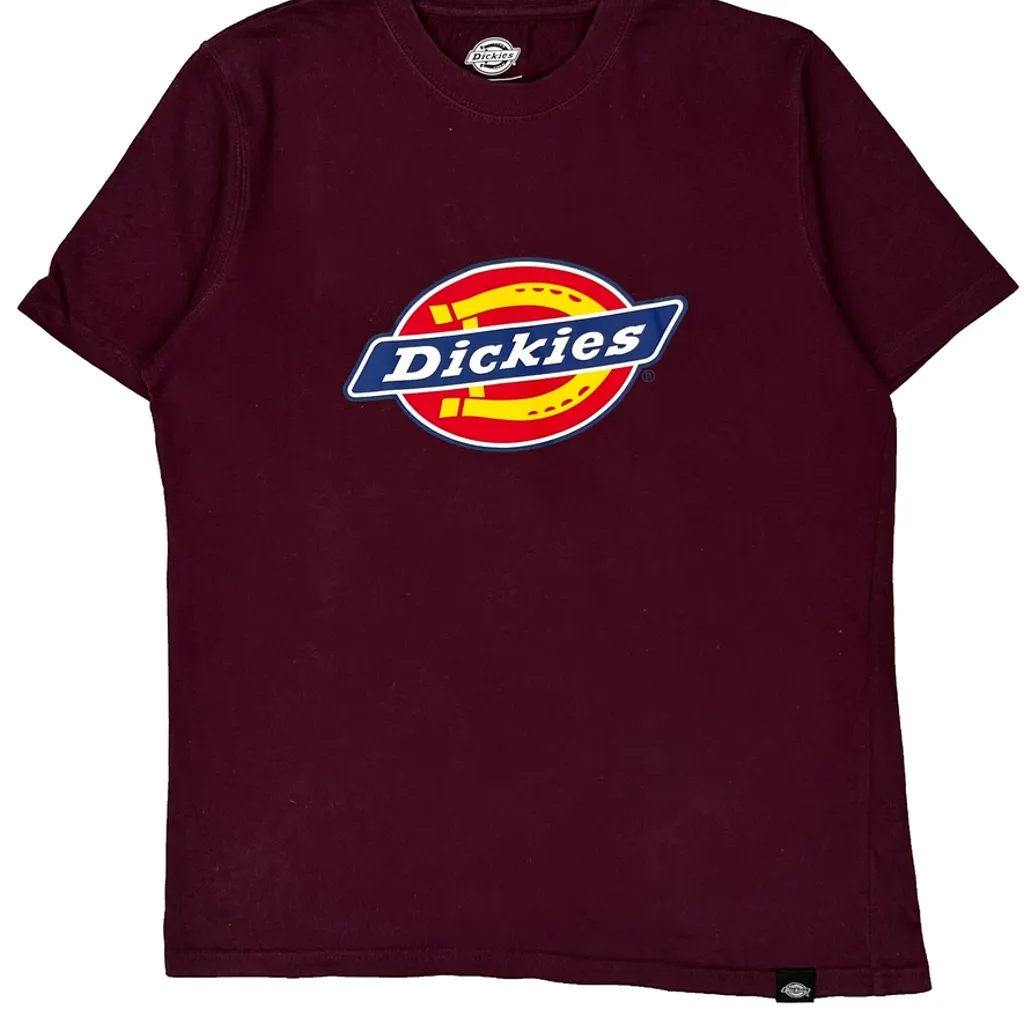Dickies T-Shirt - Small Burgundy Cotton - Image 4