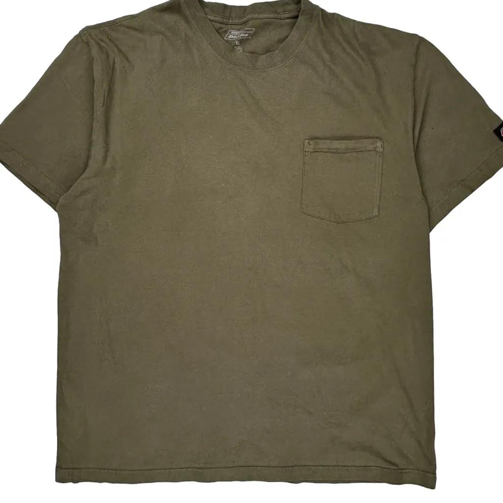 Dickies T-Shirt - XL Green Cotton - Image 4