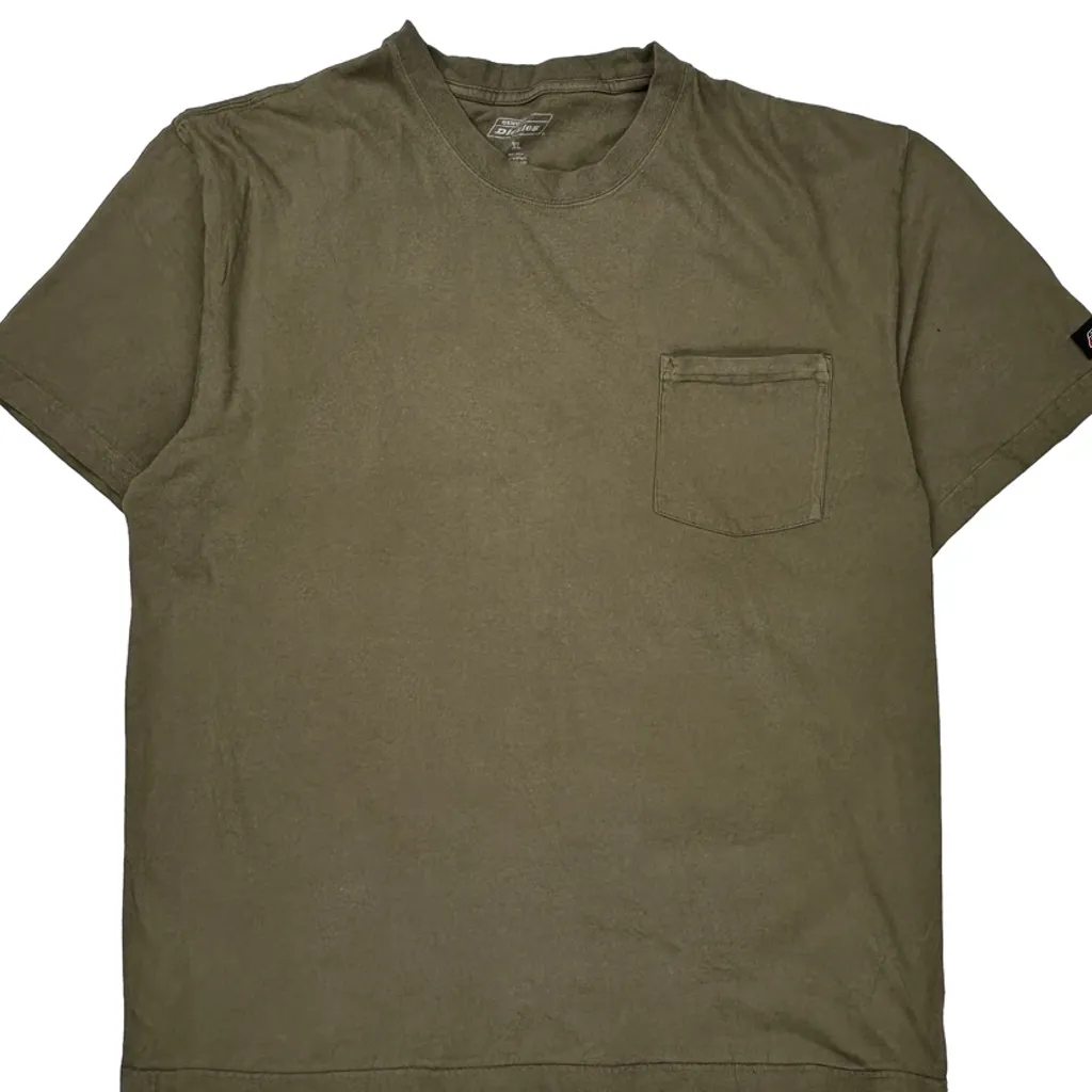Dickies T-Shirt - XL Green Cotton - Image 5