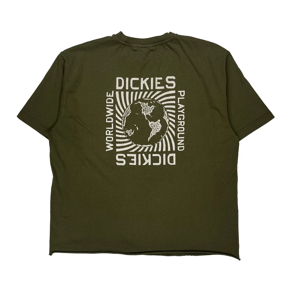 Dickies Graphic T-Shirt - XL Green Cotton - Image 2