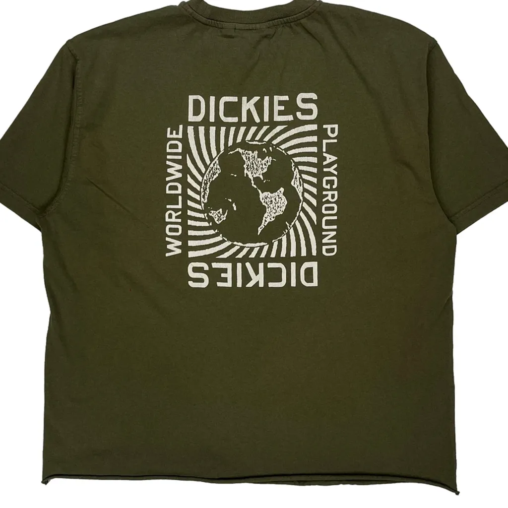 Dickies Graphic T-Shirt - XL Green Cotton - Image 7