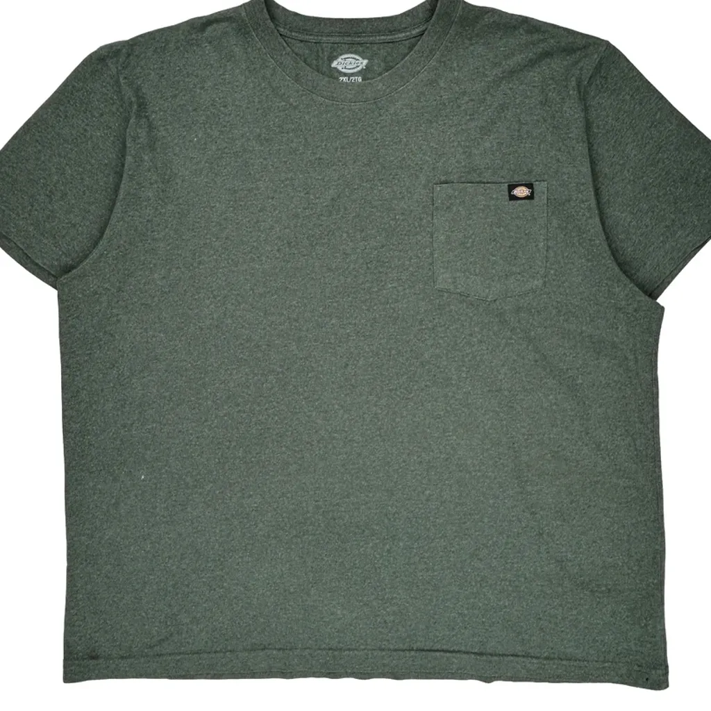 Dickies T-Shirt - 2XL Green Polyester Blend - Image 4