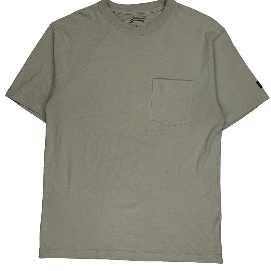 Dickies T-Shirt - Large Grey Cotton Blend - Image 5
