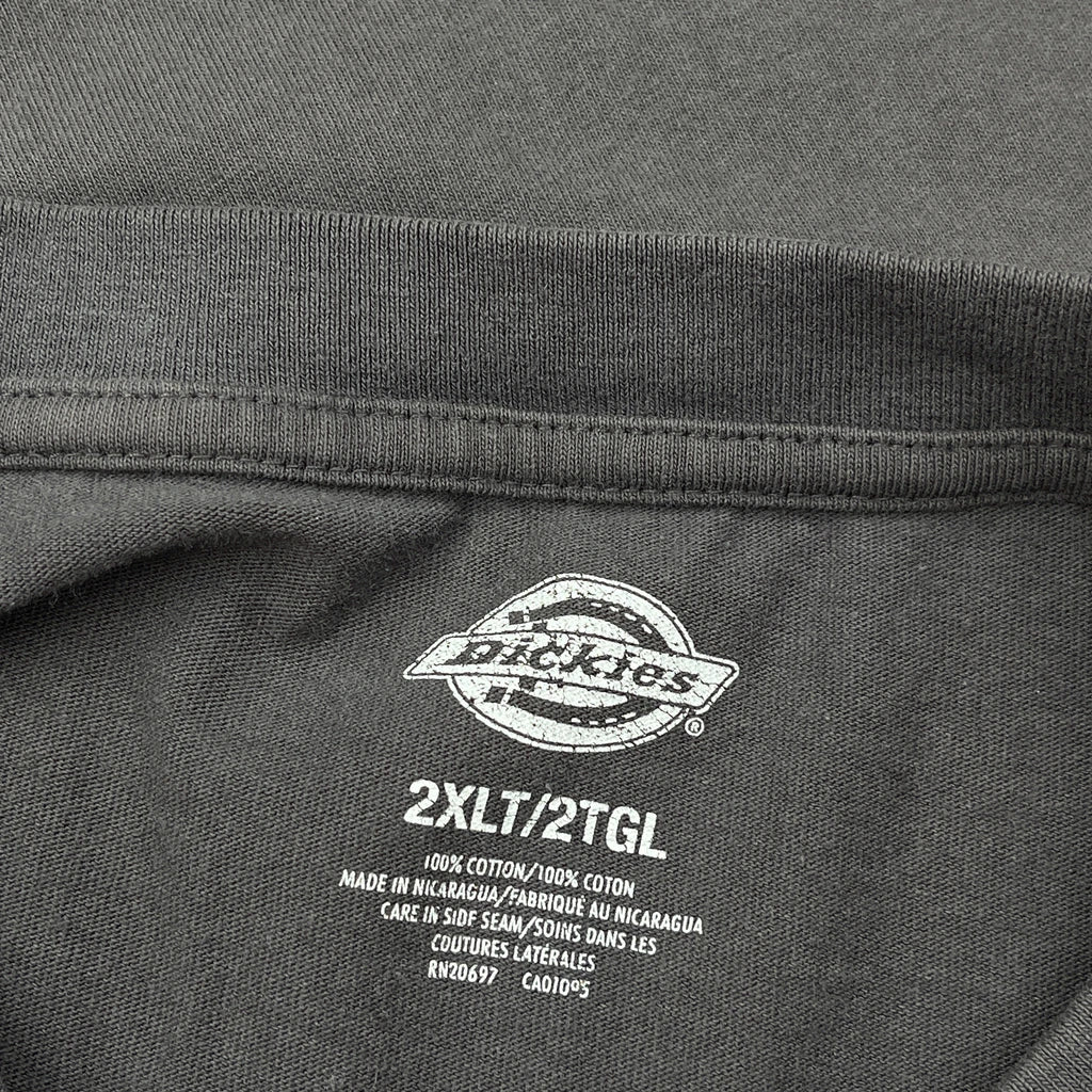 Dickies Henley T-Shirt - 2XL Grey Cotton - Image 3