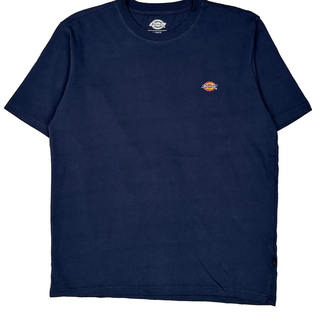 Dickies T-Shirt - Large Navy Cotton - Image 4