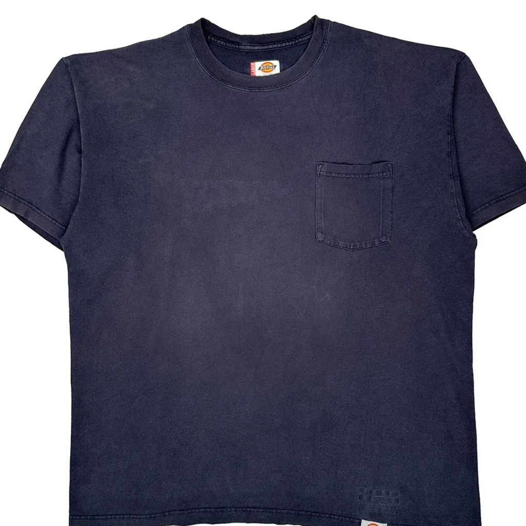 Dickies T-Shirt - XL Navy Cotton - Image 4