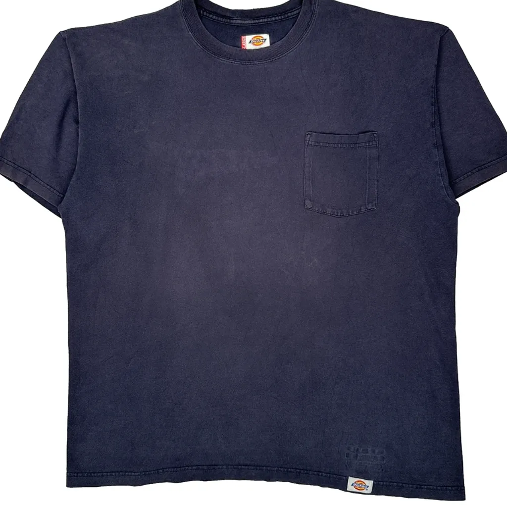 Dickies T-Shirt - XL Navy Cotton - Image 5