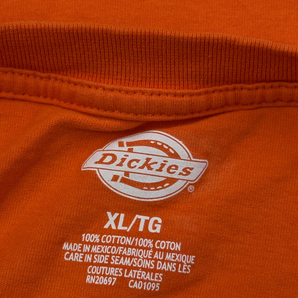 Dickies T-Shirt - XL Orange Cotton - Image 3