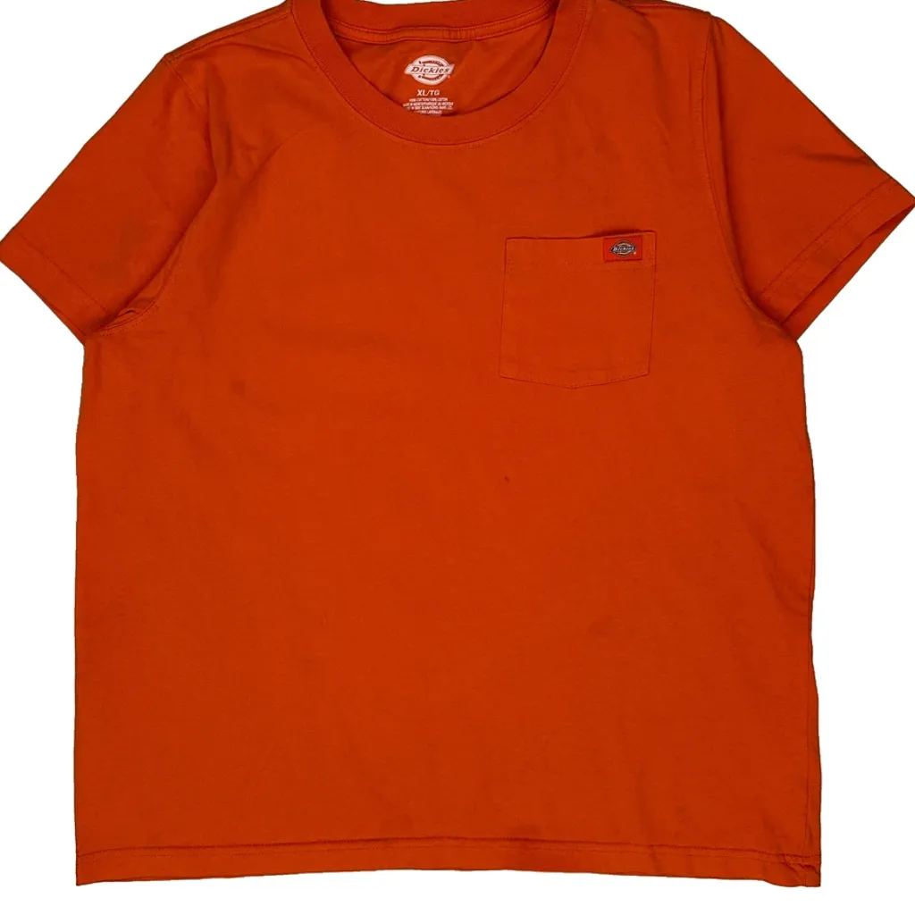 Dickies T-Shirt - XL Orange Cotton - Image 5