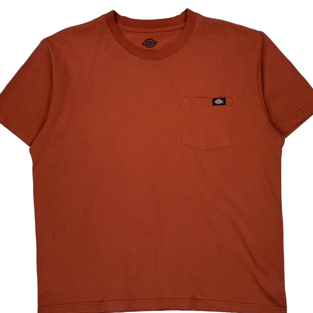 Dickies T-Shirt - XL Orange Cotton - Image 5