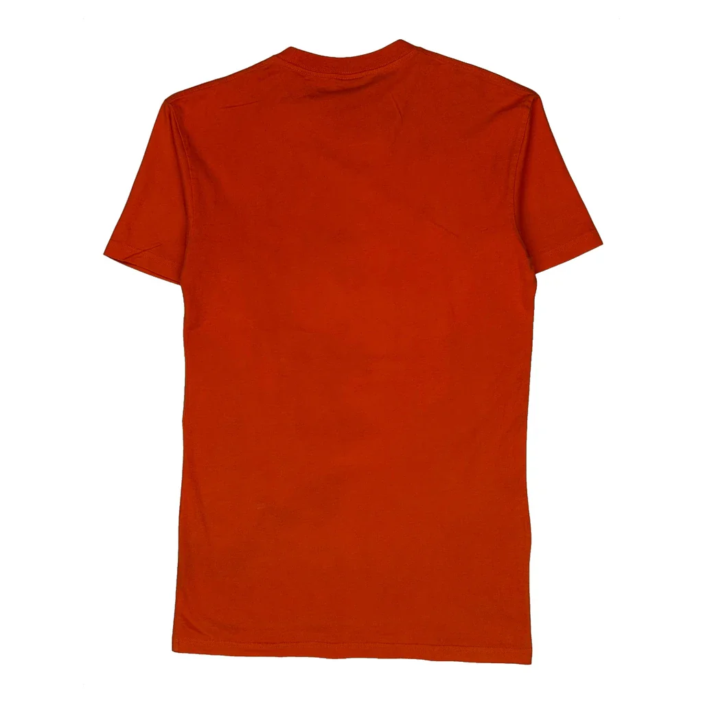 Dickies Spellout T-Shirt - XS Orange Cotton - Image 2