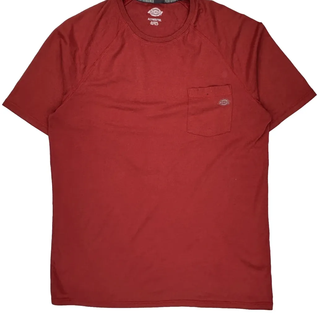 Dickies Tall T-Shirt - XL Red Cotton - Image 4