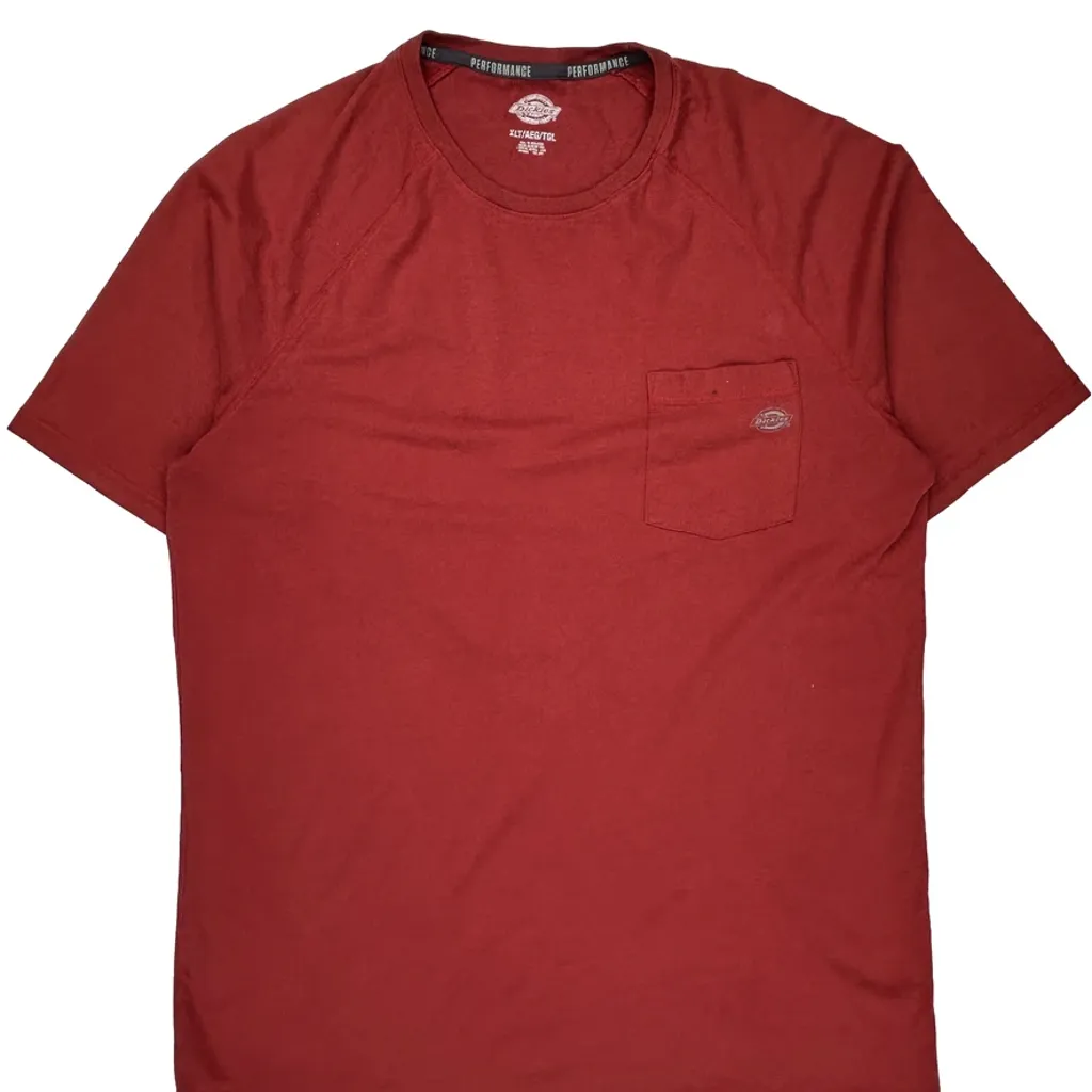 Dickies Tall T-Shirt - XL Red Cotton - Image 5