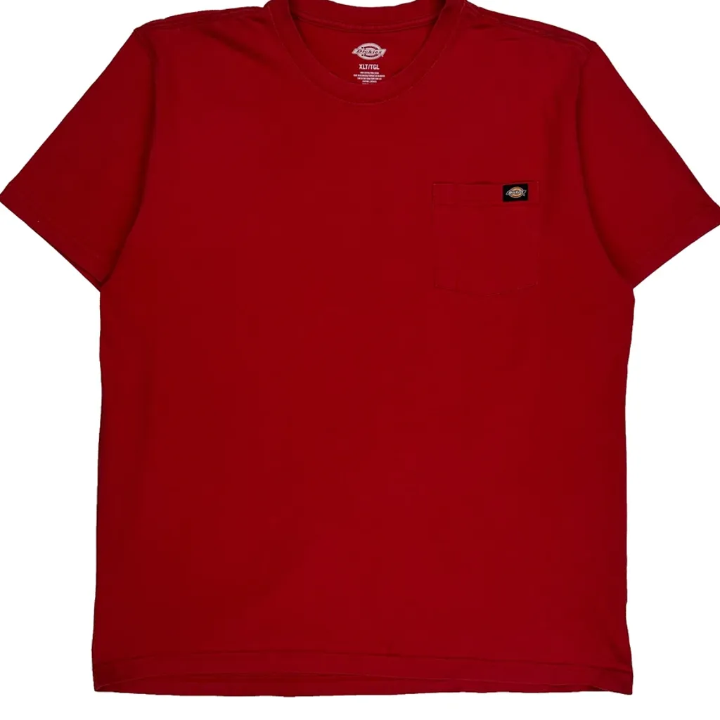 Dickies Tall T-Shirt - XL Red Cotton - Image 4