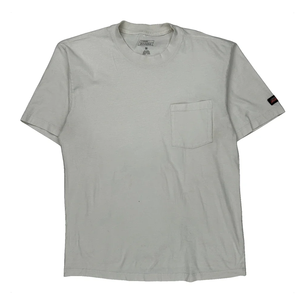 Dickies T-Shirt - Medium White Cotton