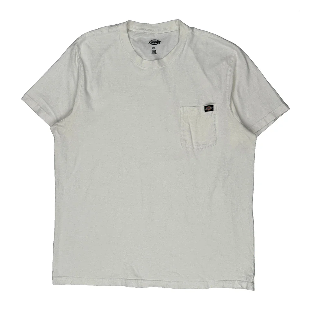 Dickies T-Shirt - 2XL White Cotton