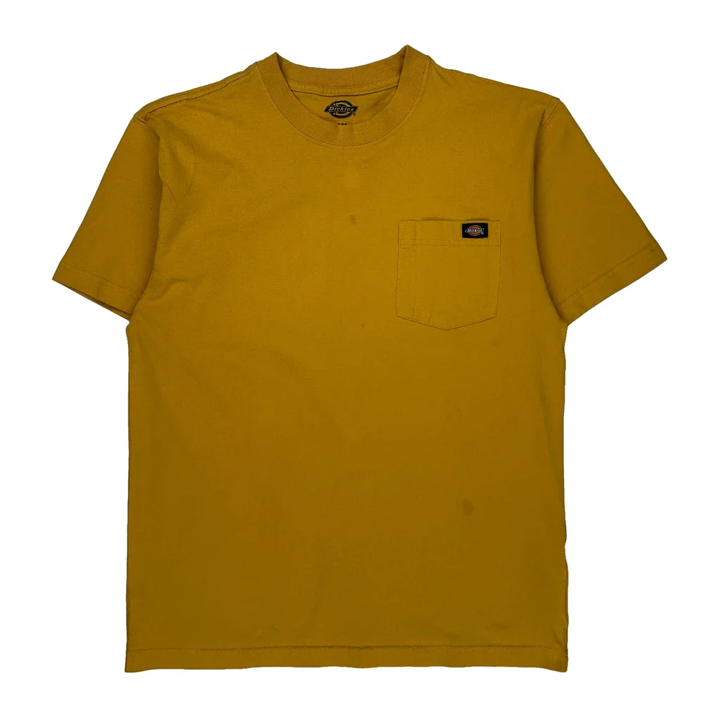Dickies T-Shirt - Medium Yellow Cotton