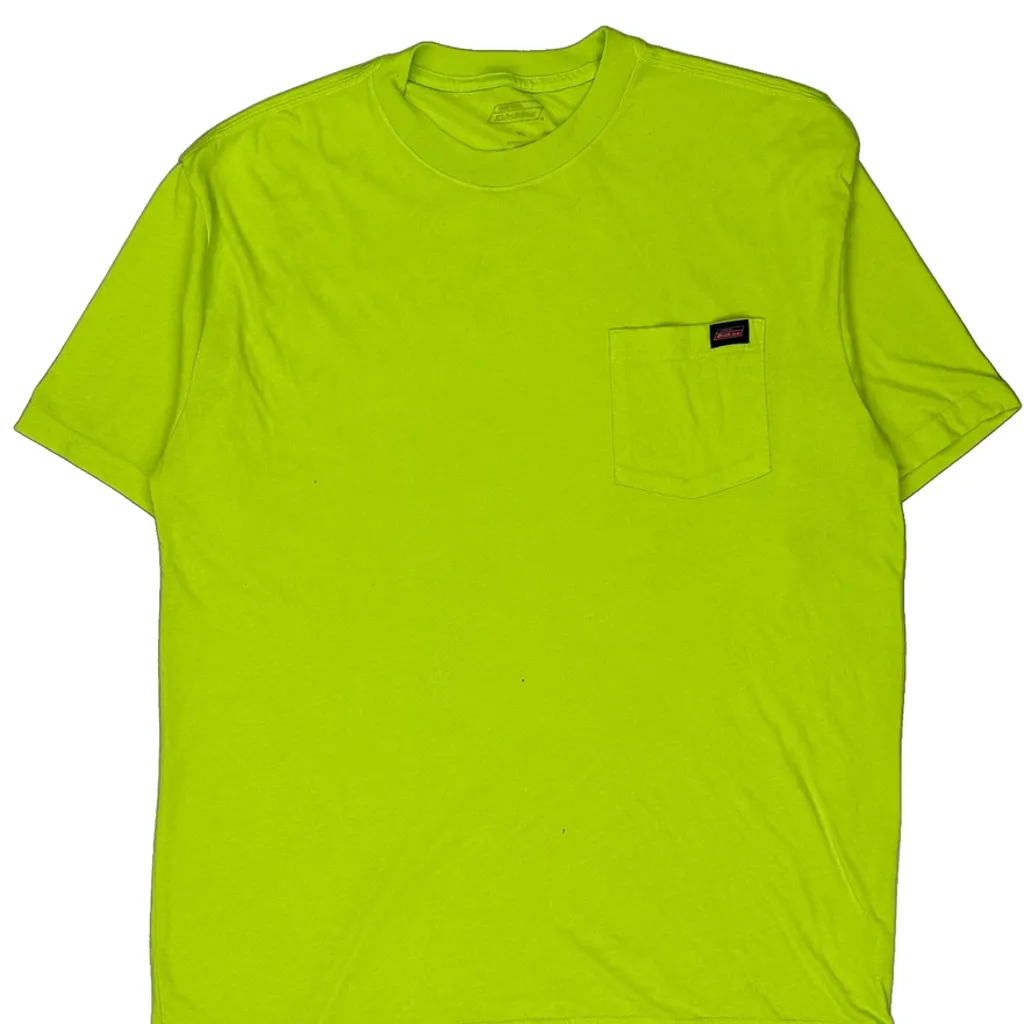 Dickies T-Shirt - XL Yellow Cotton - Image 5