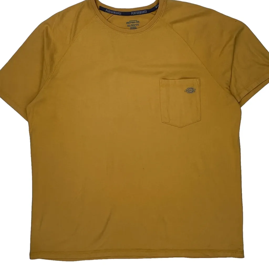 Dickies T-Shirt - XL Yellow Cotton - Image 5