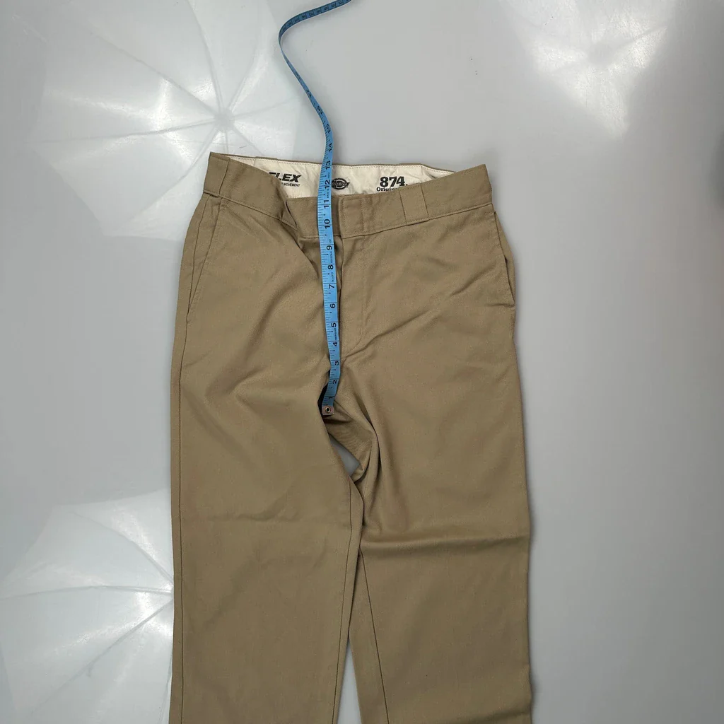 Dickies Trousers - 32W 30L Beige Polyester Blend - Image 4