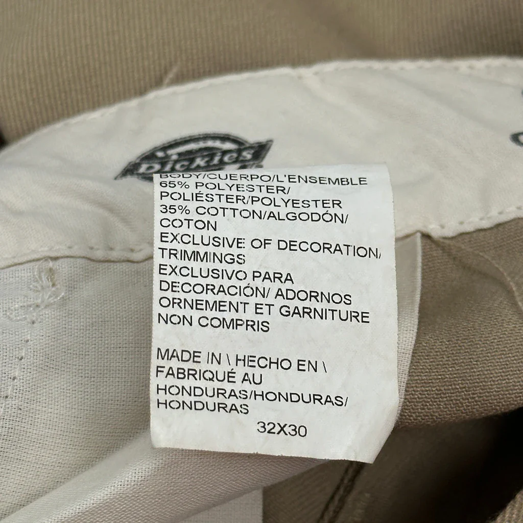 Dickies Trousers - 32W 30L Beige Polyester Blend - Image 5