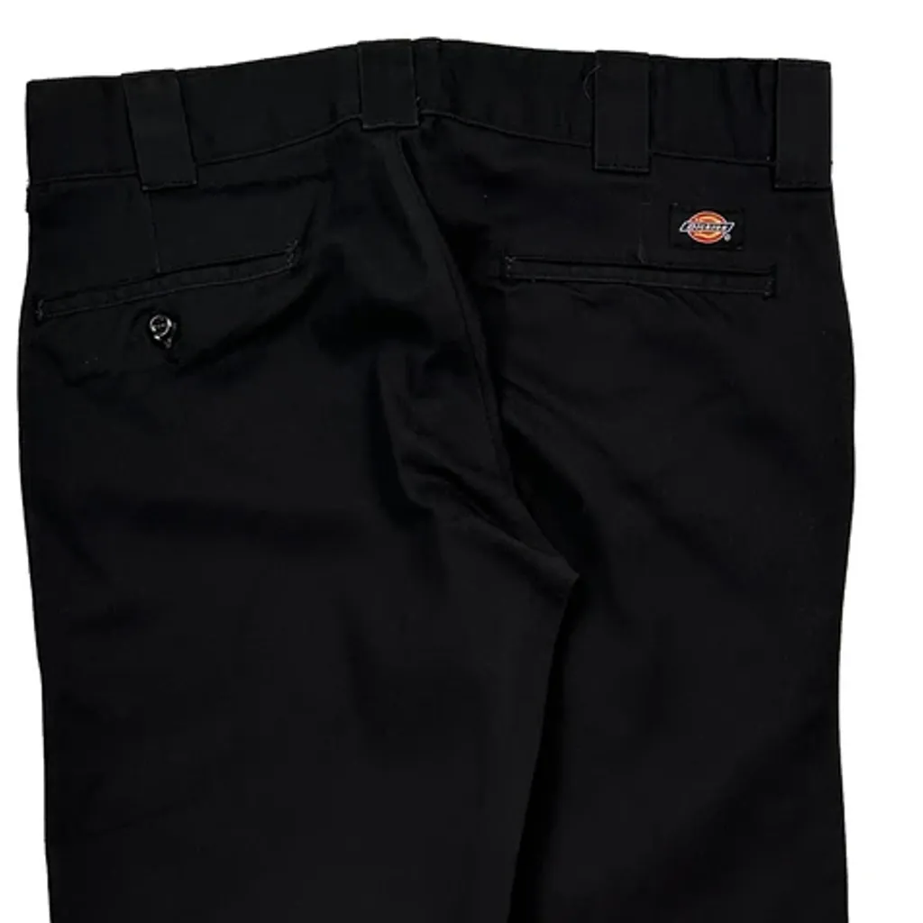 Dickies Slim Fit Trousers - 32W 30L Black Cotton - Image 8