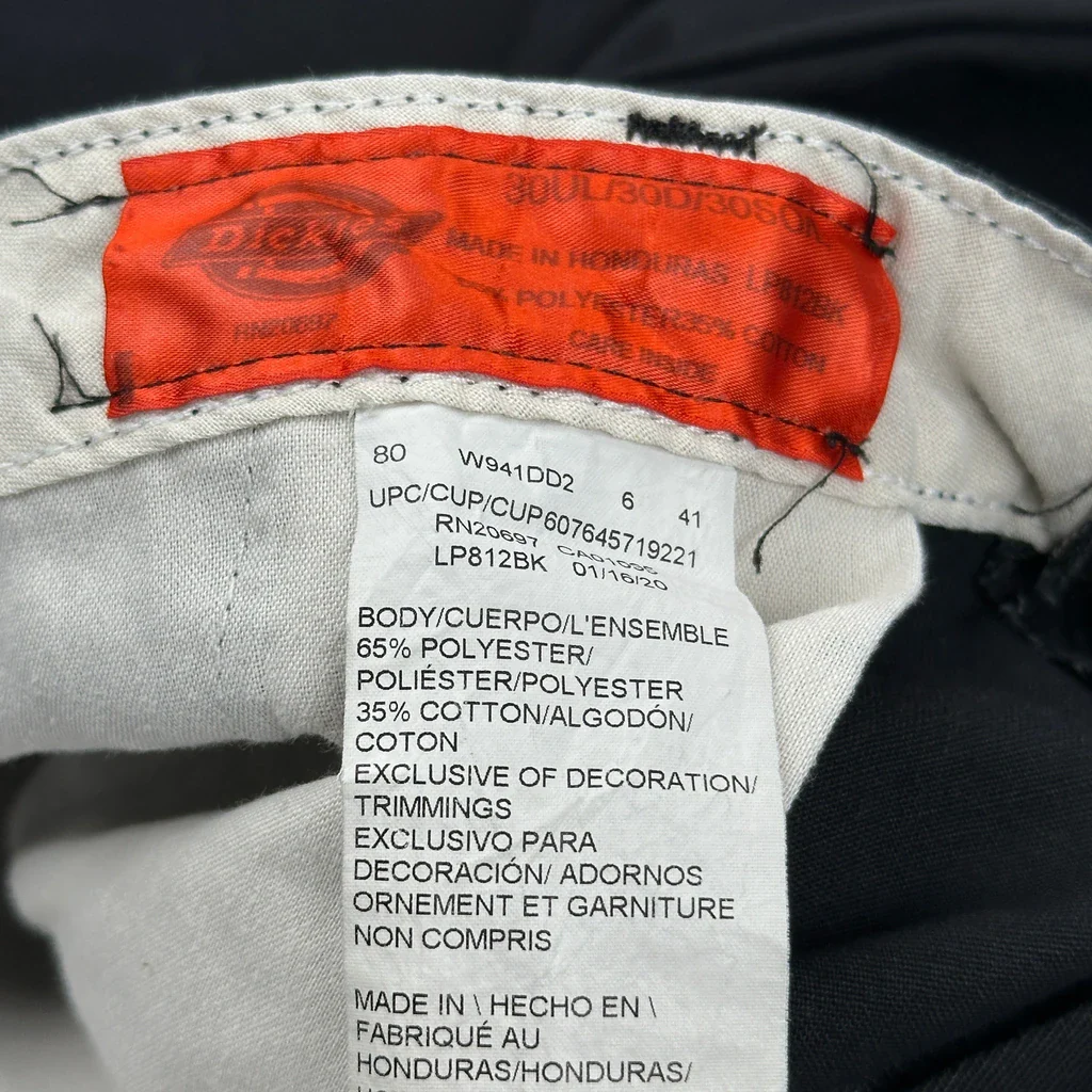 Dickies Trousers - 34W 30L Black Polyester Blend - Image 6