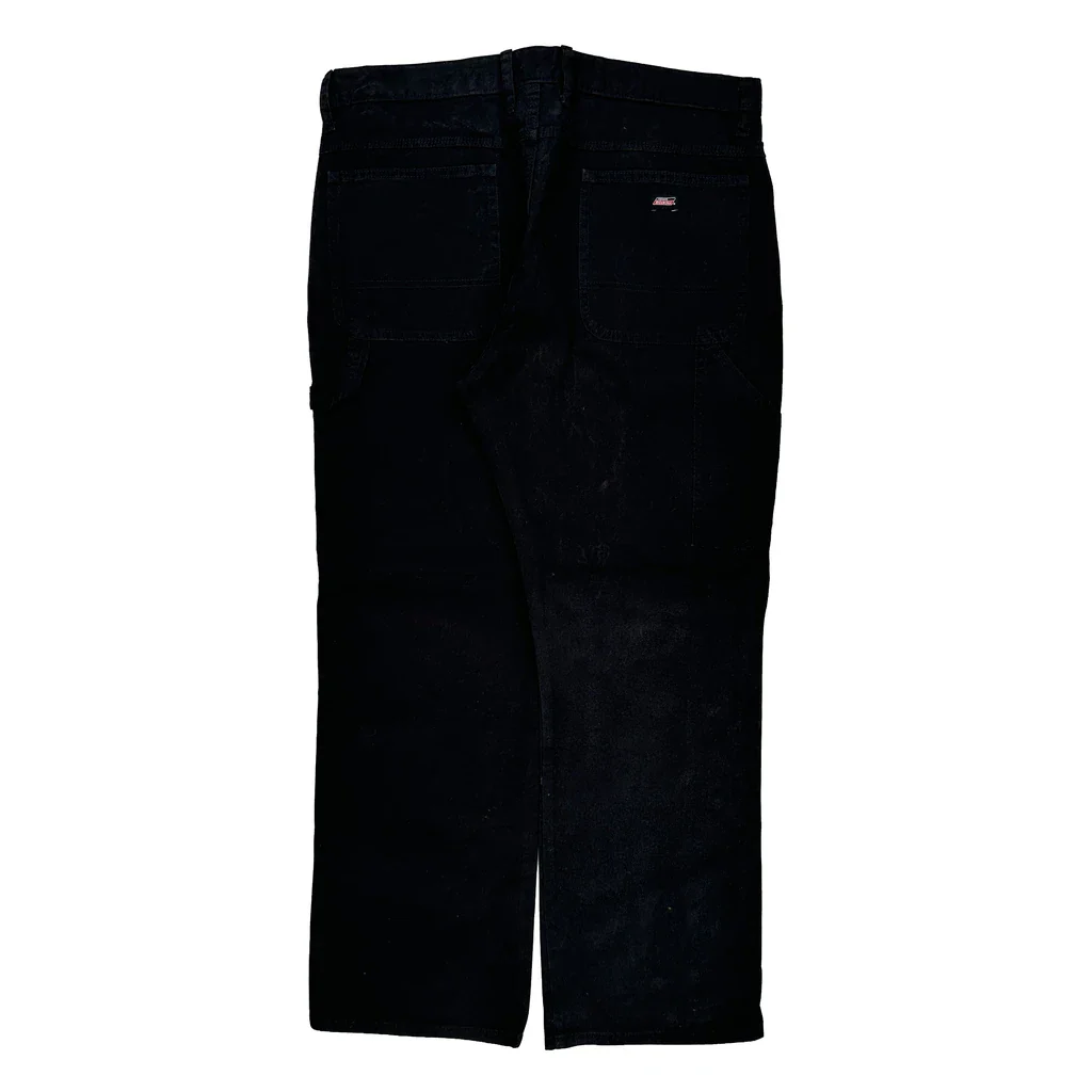 Dickies Trousers - 38W 32L Black Cotton