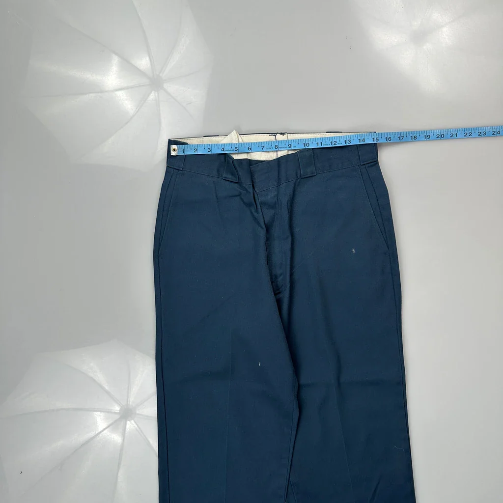 Dickies Trousers - 30W 27L Blue Cotton Blend - Image 3