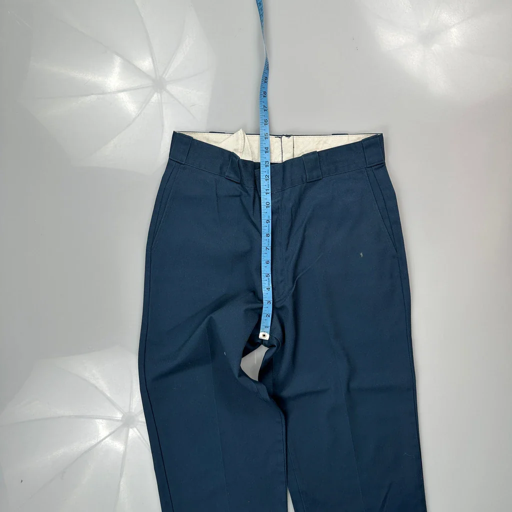 Dickies Trousers - 30W 27L Blue Cotton Blend - Image 4