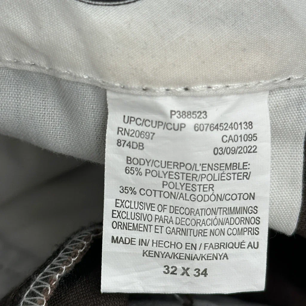 Dickies Trousers - 32W 34L Brown Polyester Blend - Image 6