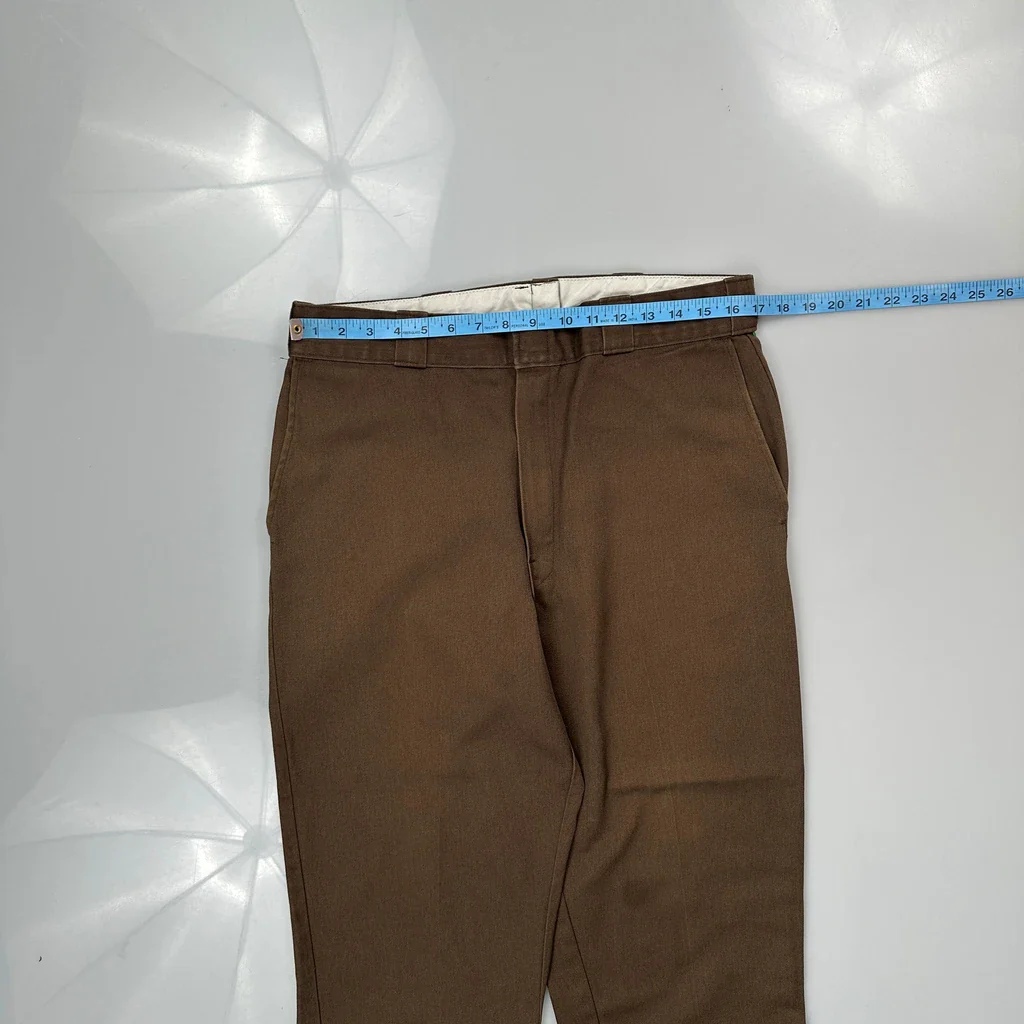Dickies Trousers - 34W 25L Brown Cotton Blend - Image 3