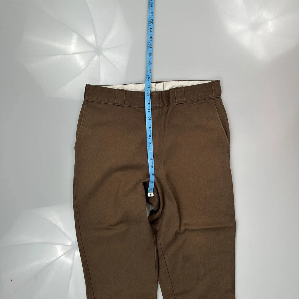 Dickies Trousers - 34W 25L Brown Cotton Blend - Image 4