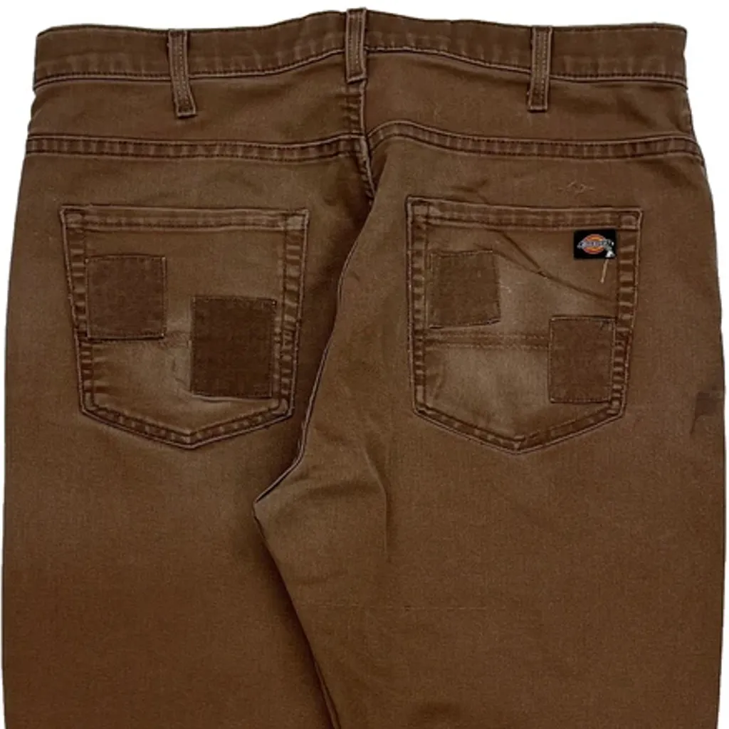 Dickies Patched Trousers - 36W 30L Brown Cotton - Image 6