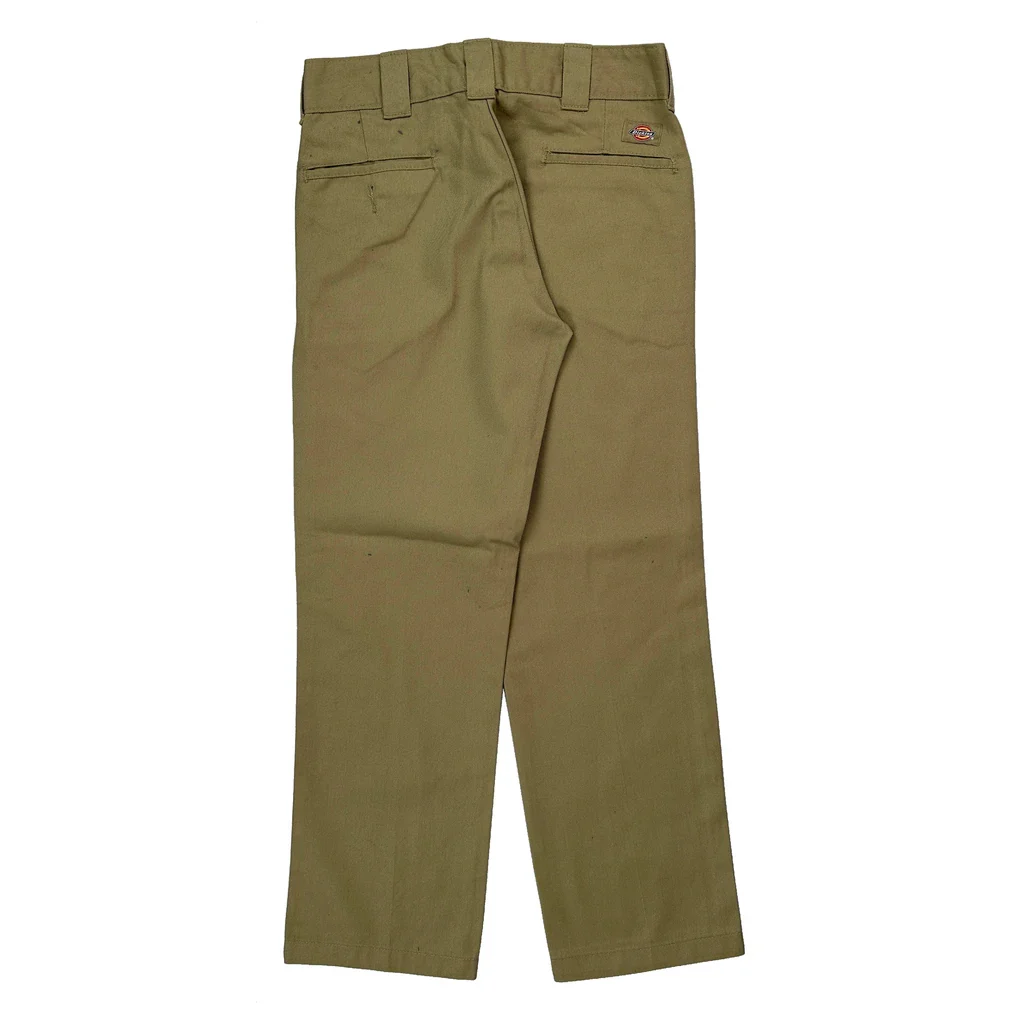 Dickies Slim Trousers - 30W 29L Khaki Cotton