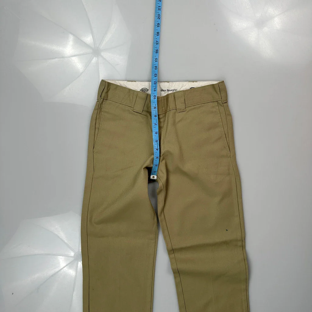 Dickies Slim Trousers - 30W 29L Khaki Cotton - Image 4