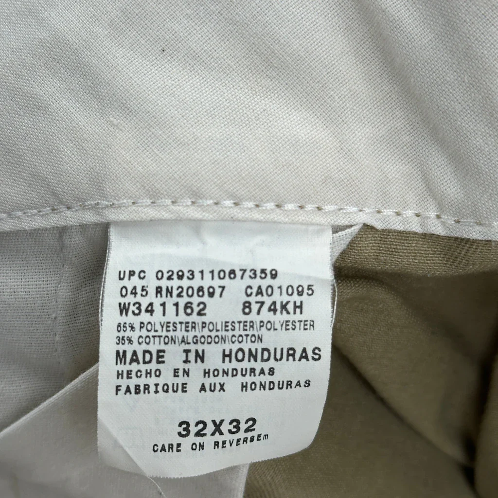 Dickies Trousers - 32W 32L Khaki Polyester Blend - Image 6