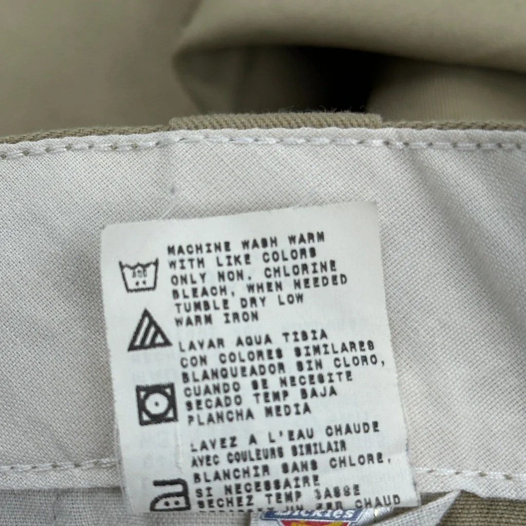 Dickies Trousers - 32W 32L Khaki Polyester Blend - Image 7