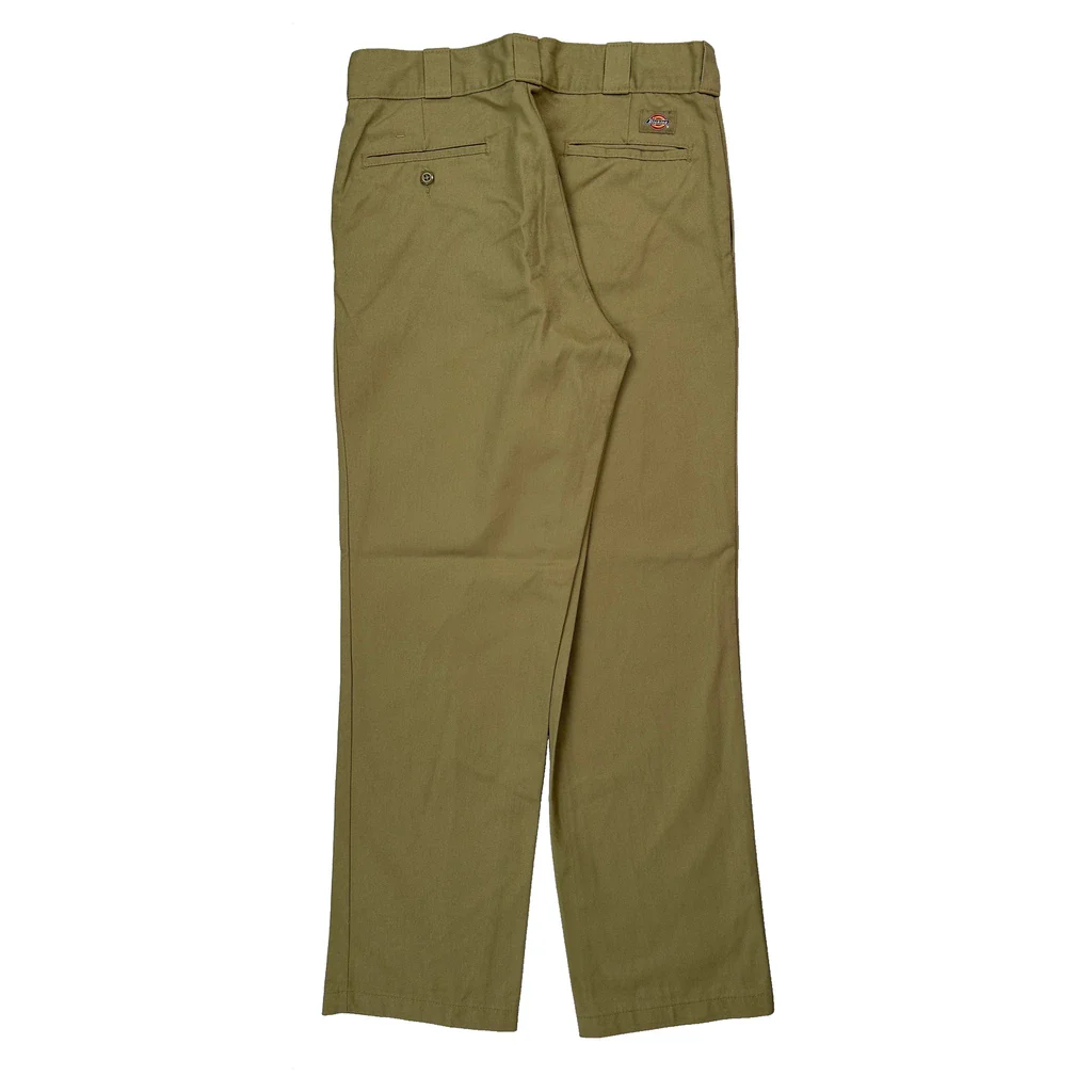 Dickies Trousers - 34W 32L Khaki Polyester Blend