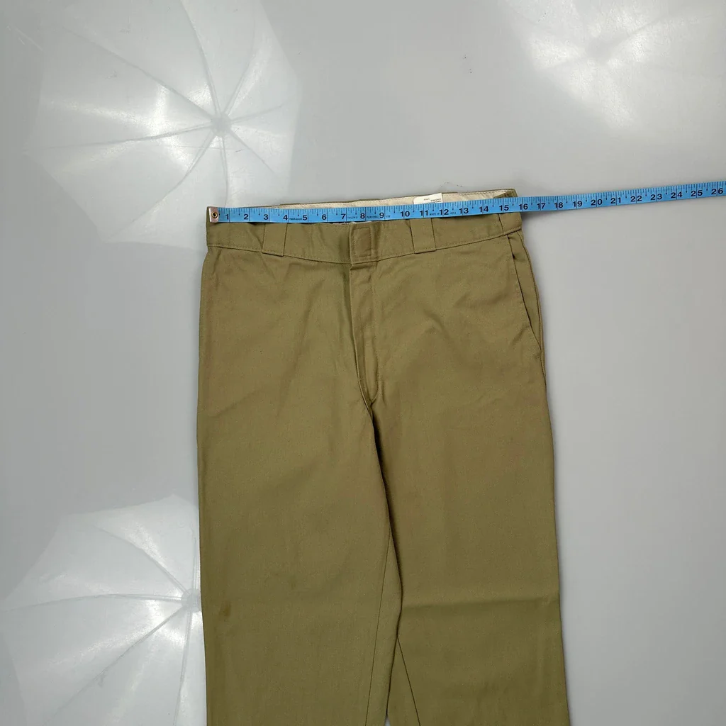 Dickies Trousers - 34W 32L Khaki Polyester Blend - Image 3
