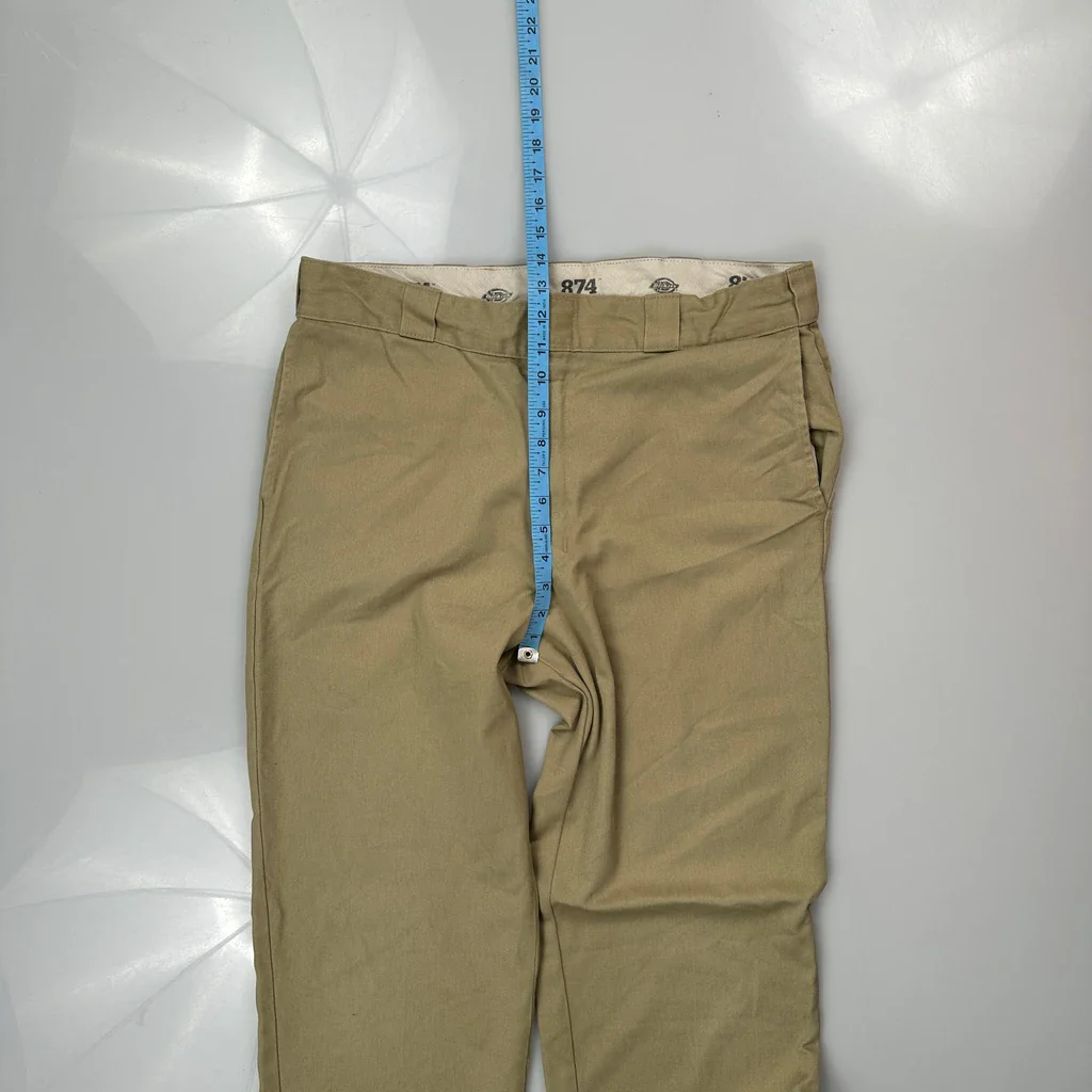 Dickies Trousers - 34W 31L Khaki Cotton - Image 4